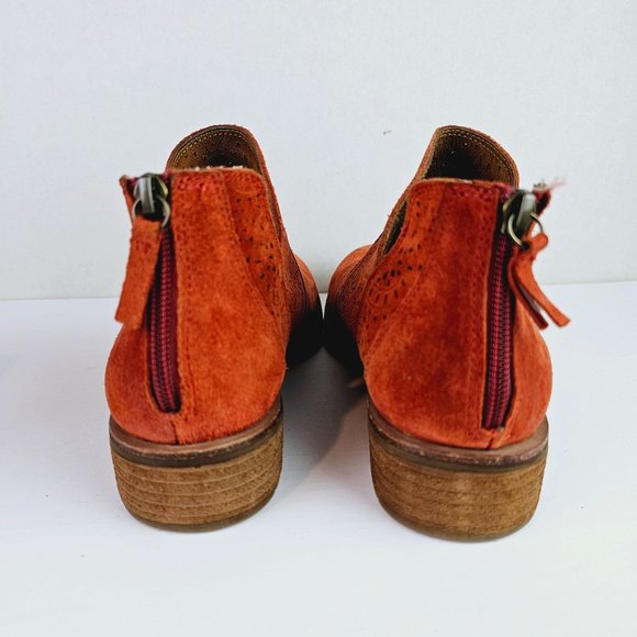 Sofft Women’s Barrosa Sunset Orange Suede Ankle Bootie Size 9.5M - Picture 5 of 8